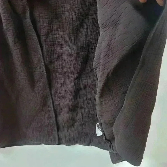 Eileen Fisher system stretch crepe brown jacket rayon/silk sz small - Picture 5 of 7